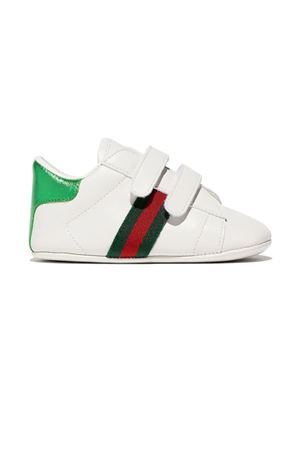 sneakers in pelle bianco GUCCI KIDS | 500852BKPT09070